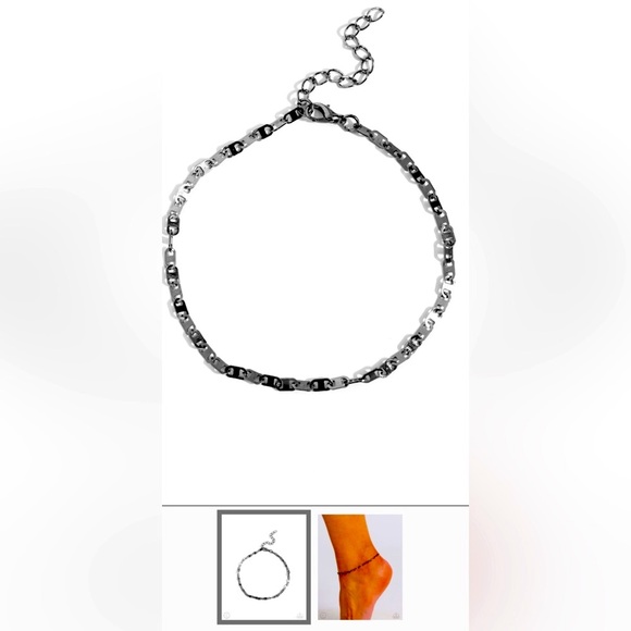 💥🧜🏻‍♀️🧜GUNMETAL ANKLET❗️ PAPARAZZI “LINKED LEGACY” BLACK ANKLET❗️🧜🏻‍♀️🧜💥 - Picture 4 of 4